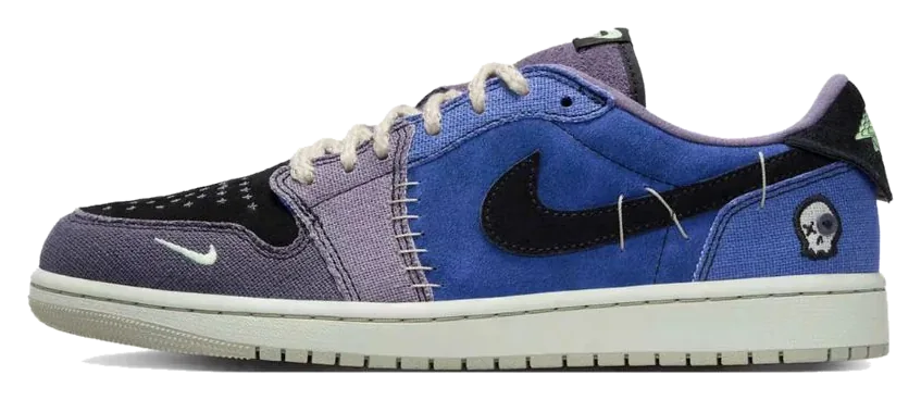 Jordan Air Jordan 1 Low OG — Patchwork Denim / Skull