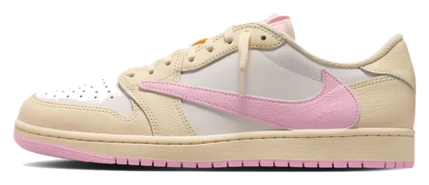 Jordan Travis Scott x Air Jordan 1 Low OG — Canary / Medium Soft Pink